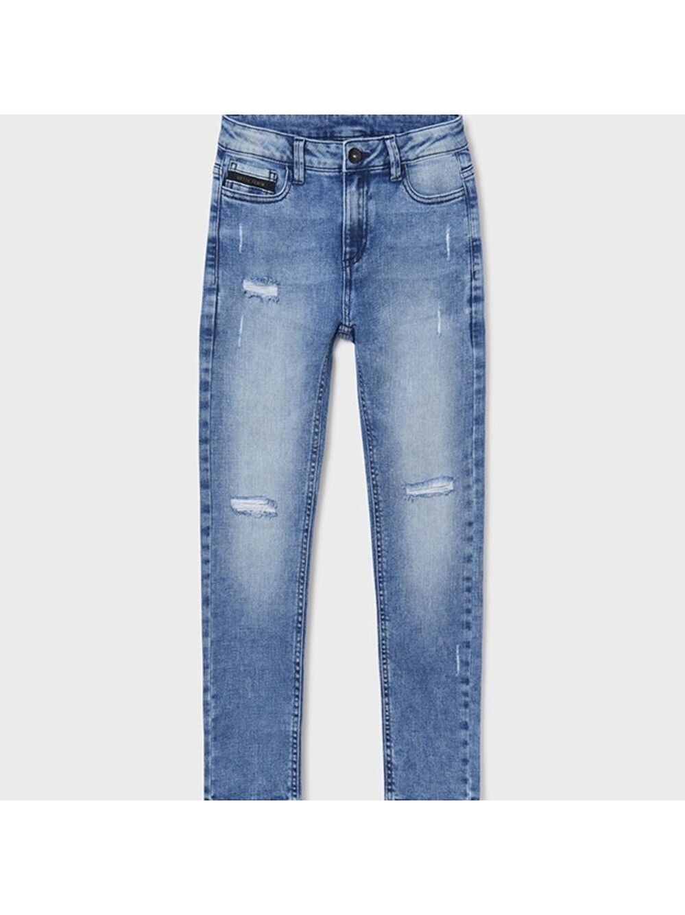 Size 16 Boys Mayoral Distressed Blue Kids Jeans
